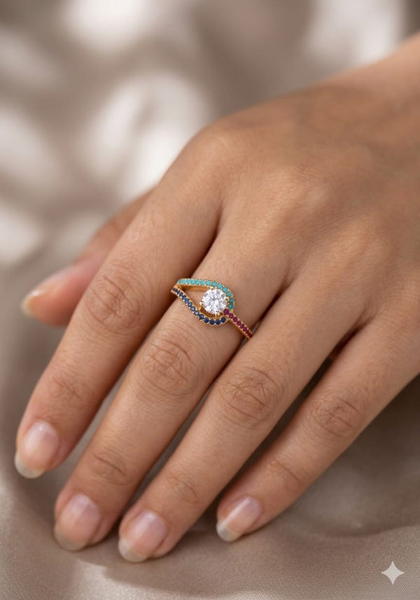 Multicolour Diamond Ring