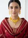 Meraki Gold Plated Ruby Diamond Choker Set