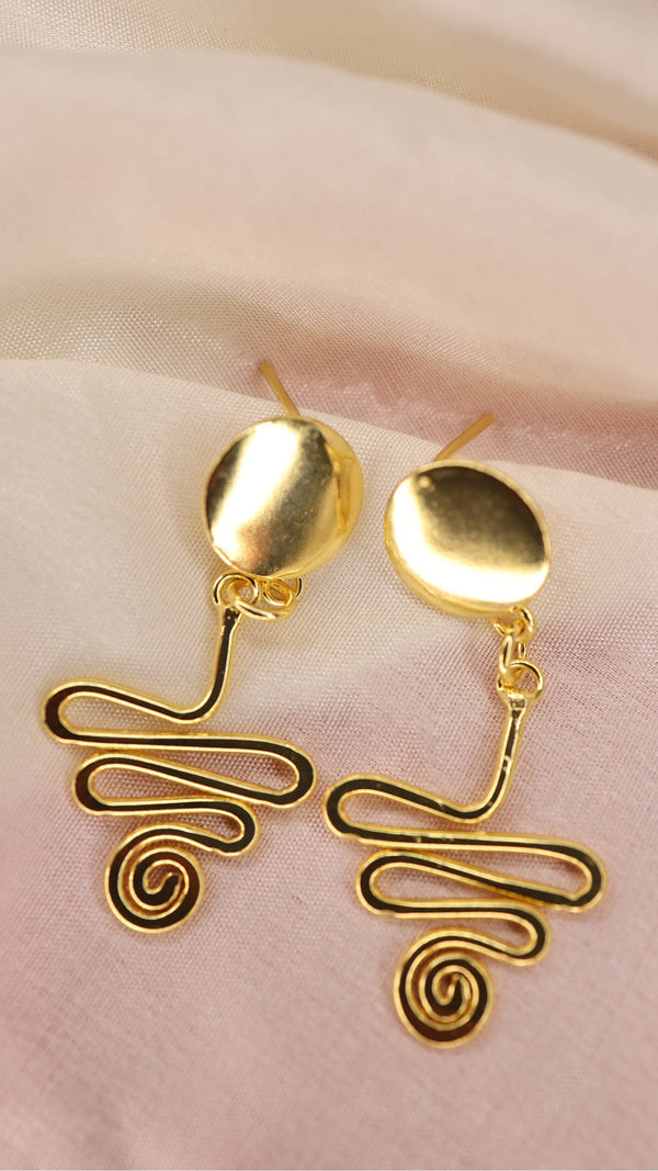 Trendy Minimal Brass Earrings