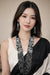 Black-White Beads Necklace Set