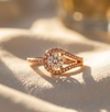 Elegant Rose Gold Diamond Ring