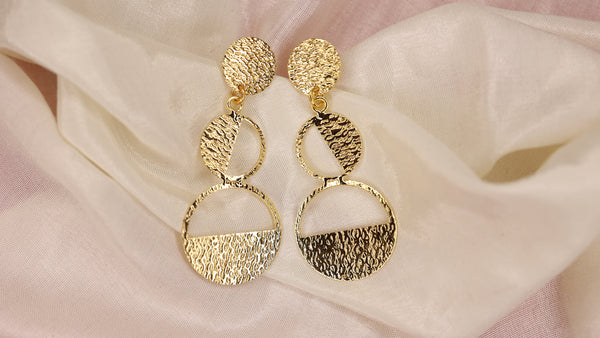 Elegant Brass Long Earrings