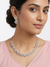 Rhodium Plated Zircon Studded Necklace Set