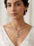 American Diamond Single Lined Gold Plated Choker Set