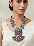 Traditional Oxidized Black Silver Necklace Set