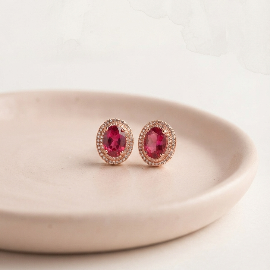 Diamond Studded Beautiful Earrings