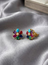 Multicolor Flower Design Stud