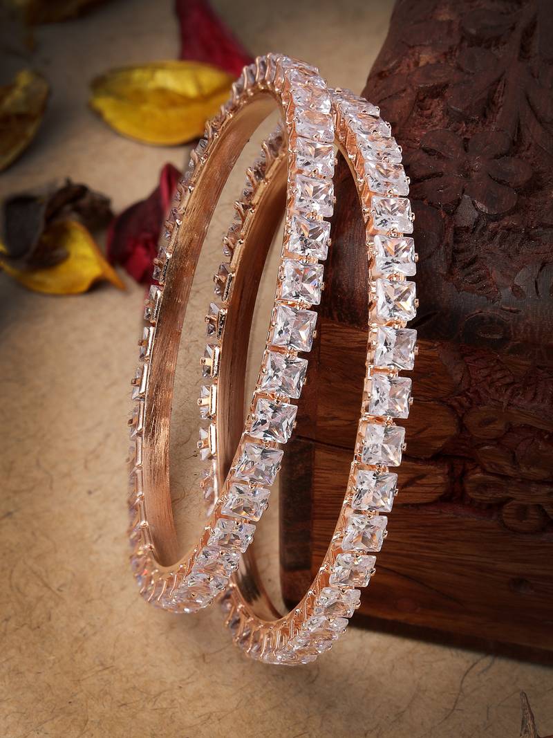 Rose Gold Diamond Bangles