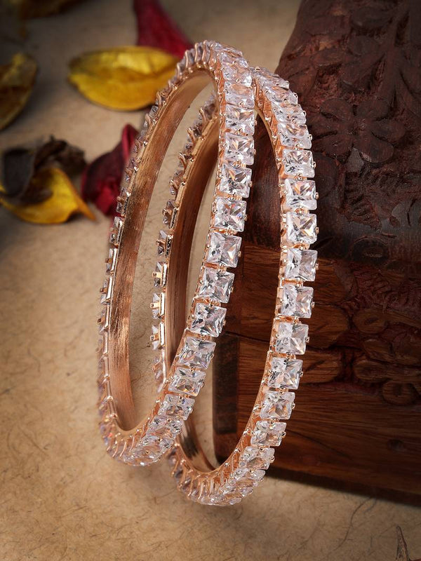 Rose Gold Diamond Bangles