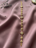 Gold Plated Diamond Studded Flower Shaped Mathapatti