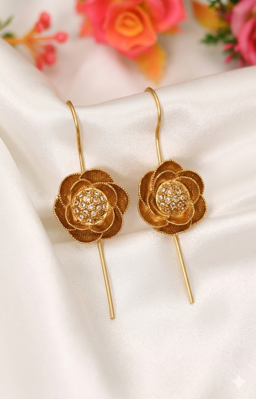 Flower Cuff Earrings