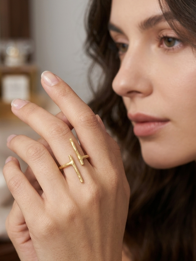 Double Bar Adjustable Ring