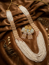 Multilayered Beads mala with Pearl