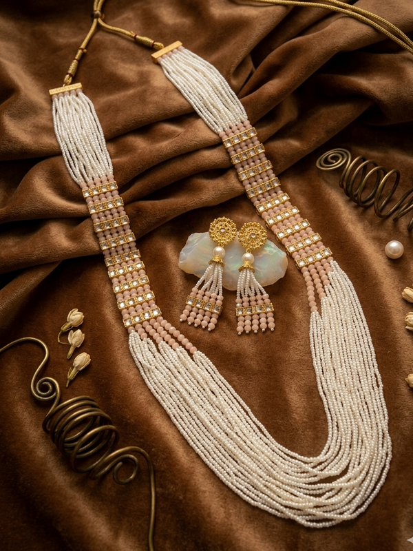 Multilayered Beads mala with Pearl