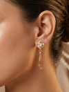 Rose Gold Plated Long Earrings
