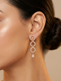 Elegant Rose Gold Plated Round Shape Earrings