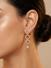 Elegant Rose Gold Plated Round Shape Earrings