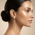 Square Shaped Rose Gold Studs