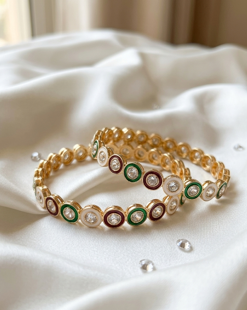 Multicoloured Meenakari Bangles