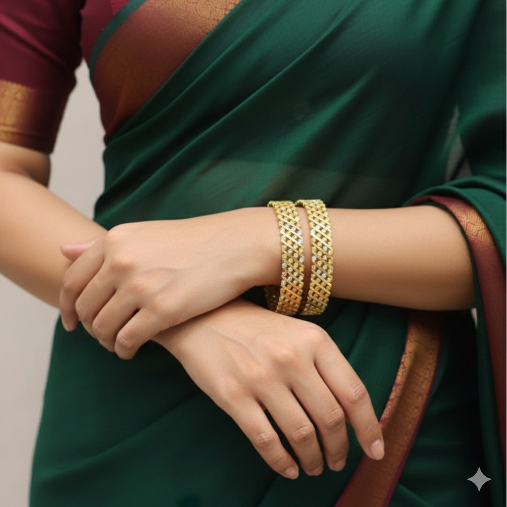 Stylish and Fancy Gold Plated Bangles