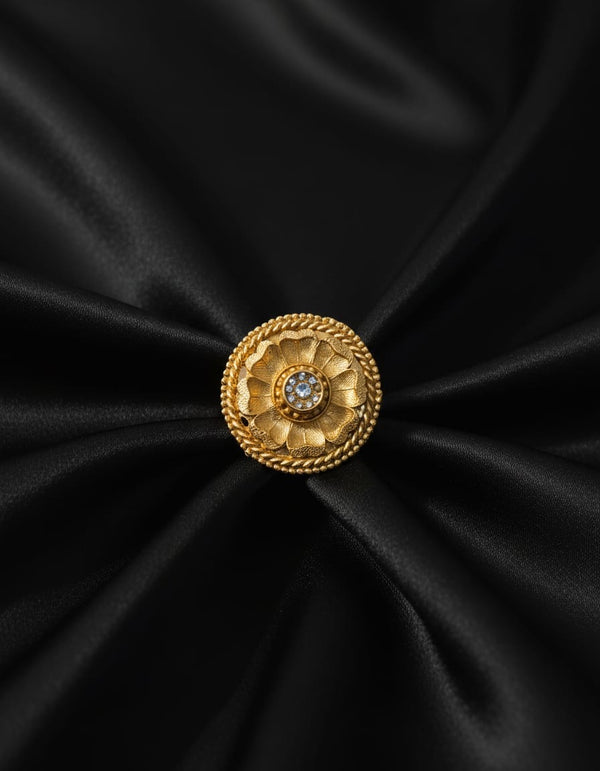 Round Shape Gold Plated Ring