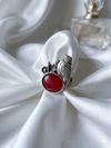 Meraki Sparrow Shape With Stone Oxidized Ring