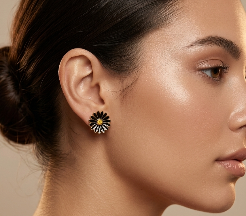 Elegant Flower Design Earrings