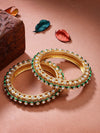 Buy Kundan Green Bangles