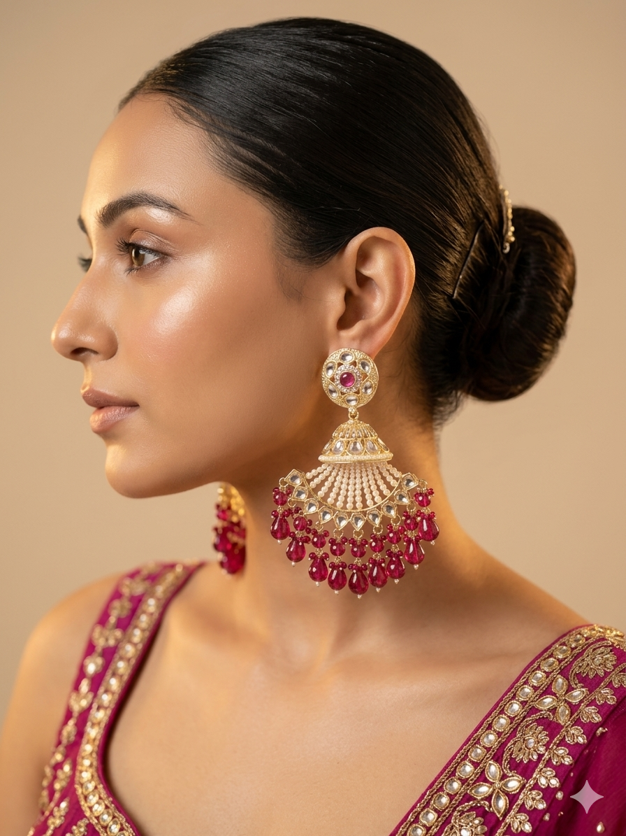 Karigari Jhumkas Style Earrings