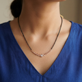 Buy Meraki Rose Gold Diamond Studded Mangalsutra