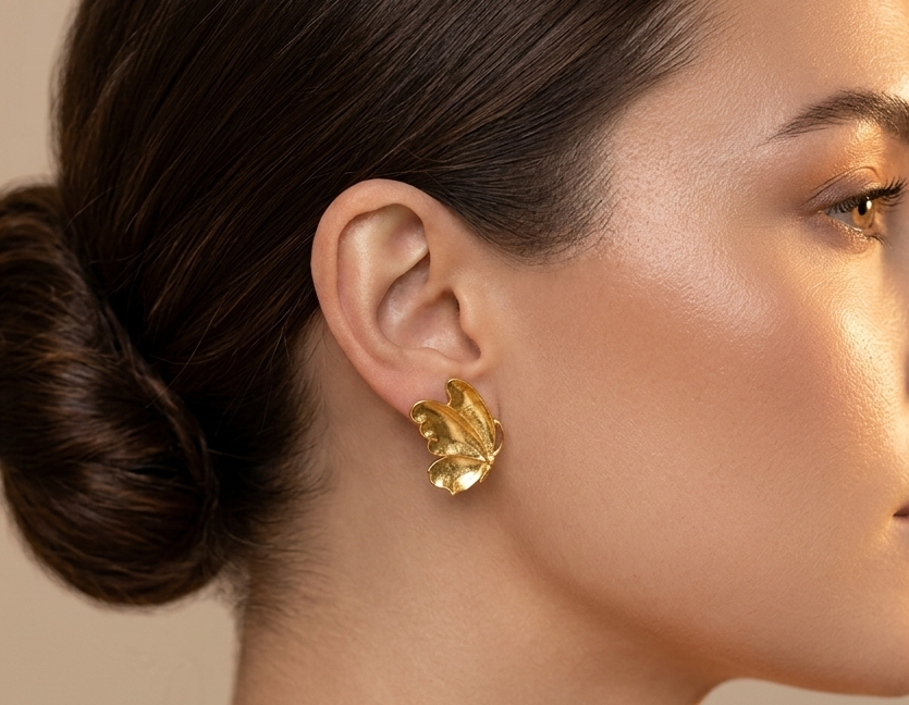 Butterfly Wing Stud Earrings