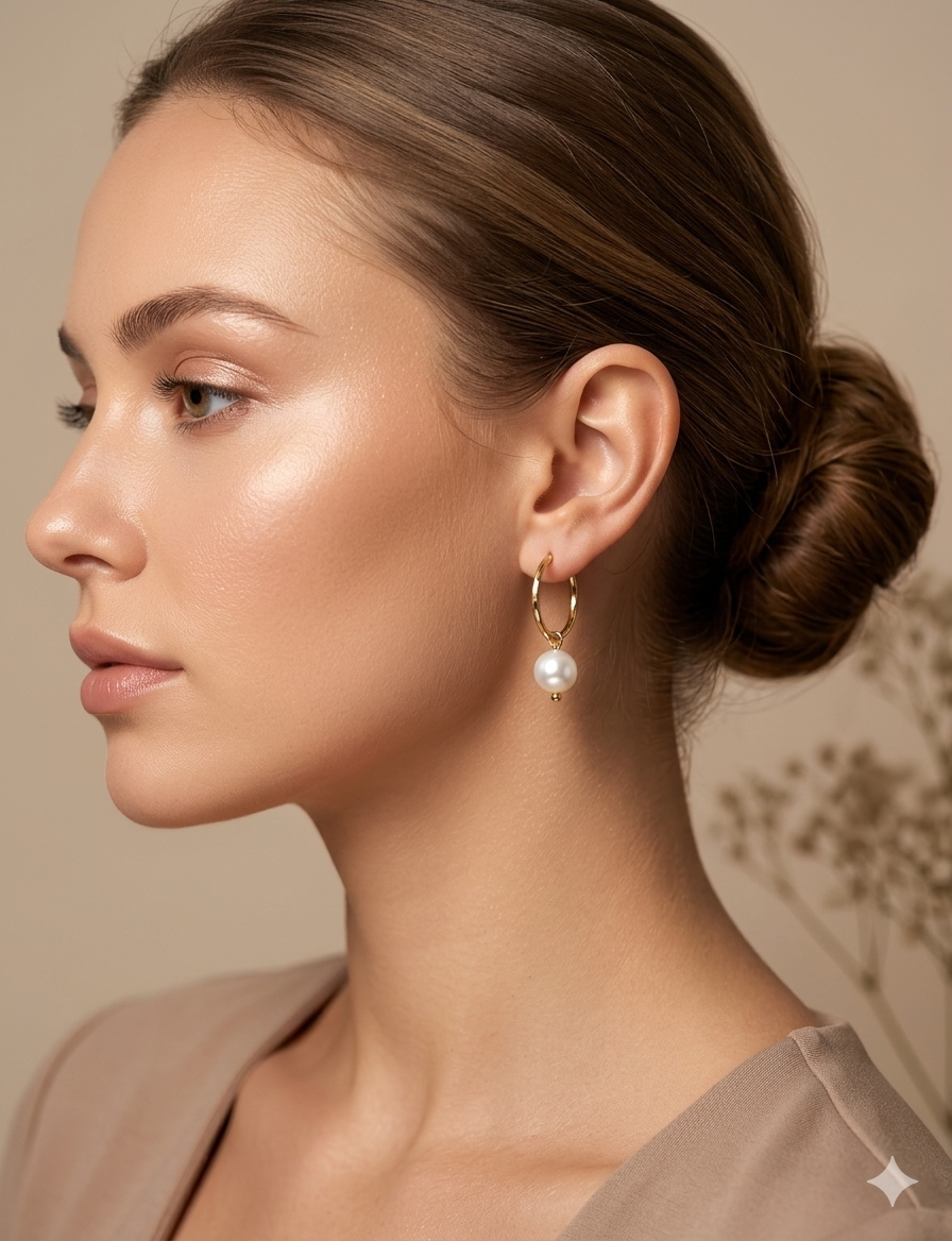 Pearl Drop Korean Earrings
