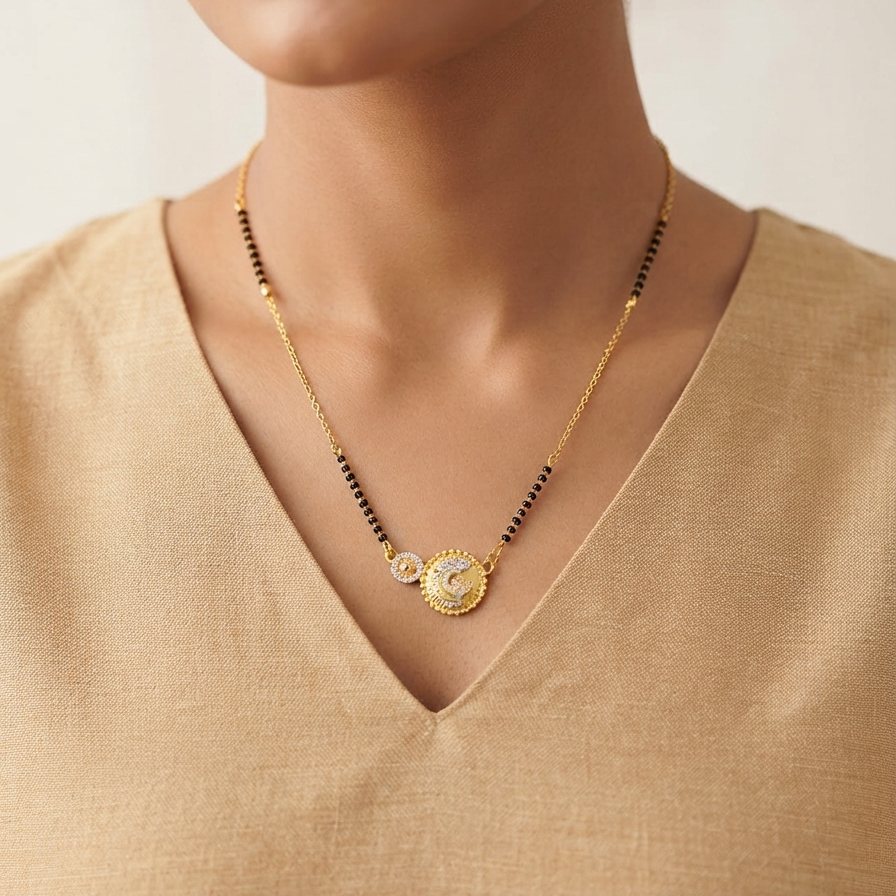 Elegant Design Fashionable Diamond Mangalsutra
