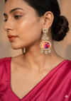 Resin Art Traditional Kundan Earrings