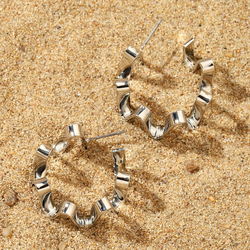 Zig - Zag Design Hoops
