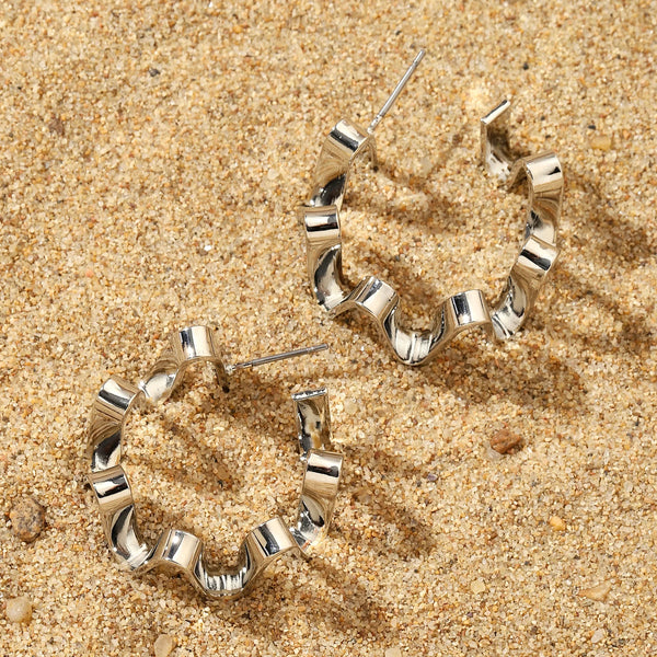 Zig - Zag Design Hoops