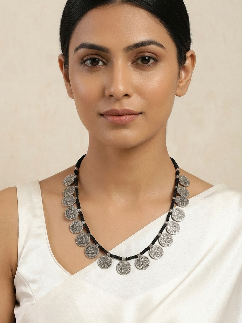 Rajasthani Silver Plated Necklace