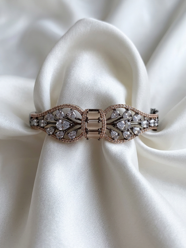 American Diamond Studded Cuff Bracelet