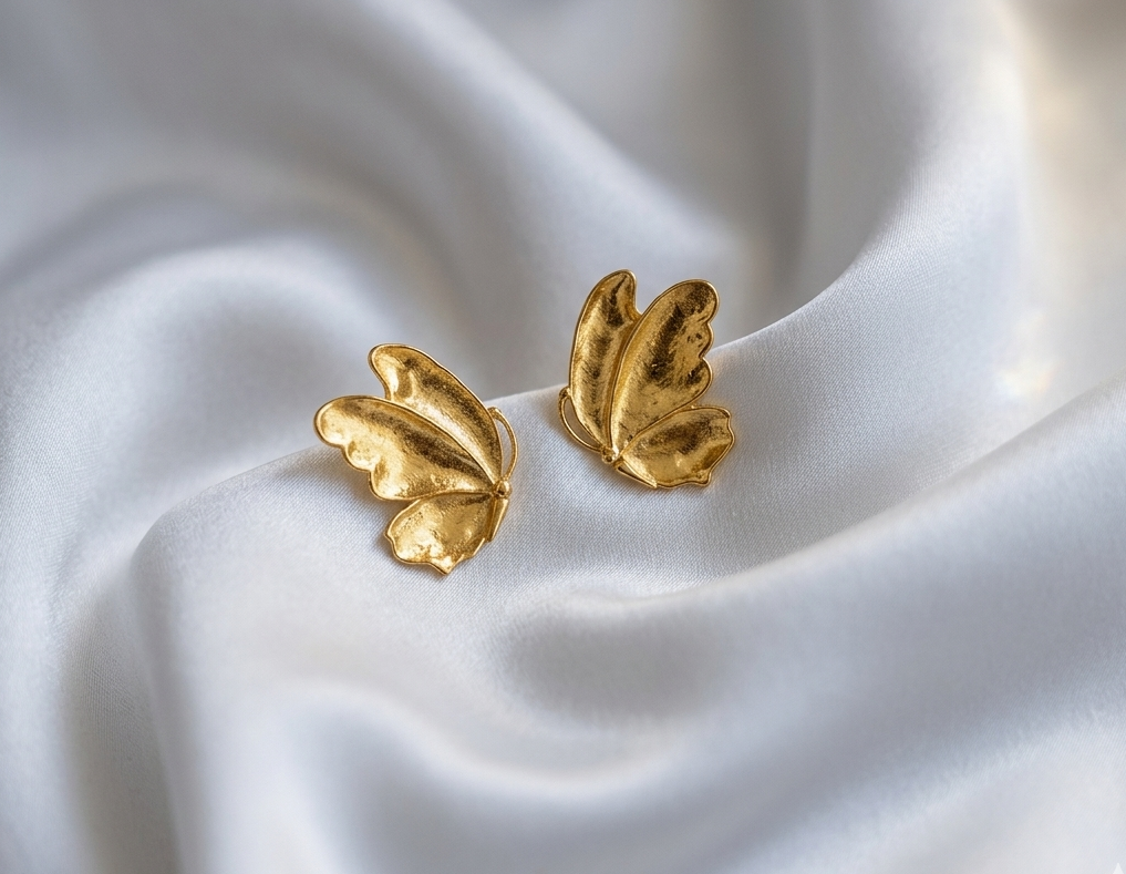 Butterfly Wing Stud Earrings