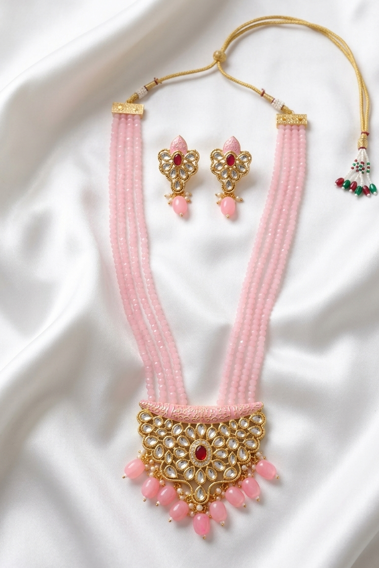 Beautiful Kundan Necklace With Beads