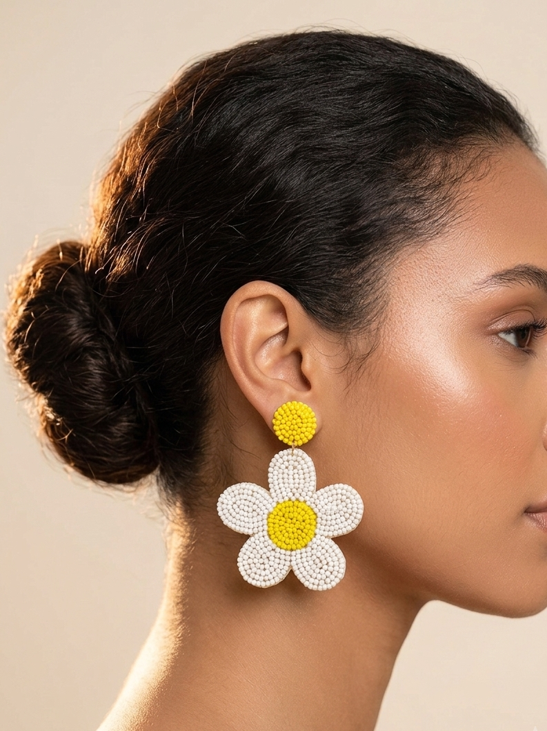 Handmade Flower Design Earrings