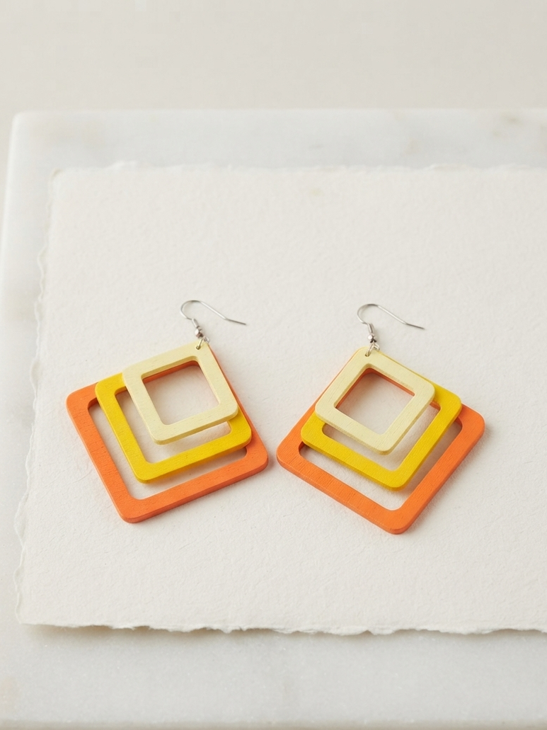 Stylish Handmade Wooden Earrings
