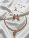 Elegant White Diamond Necklace Set