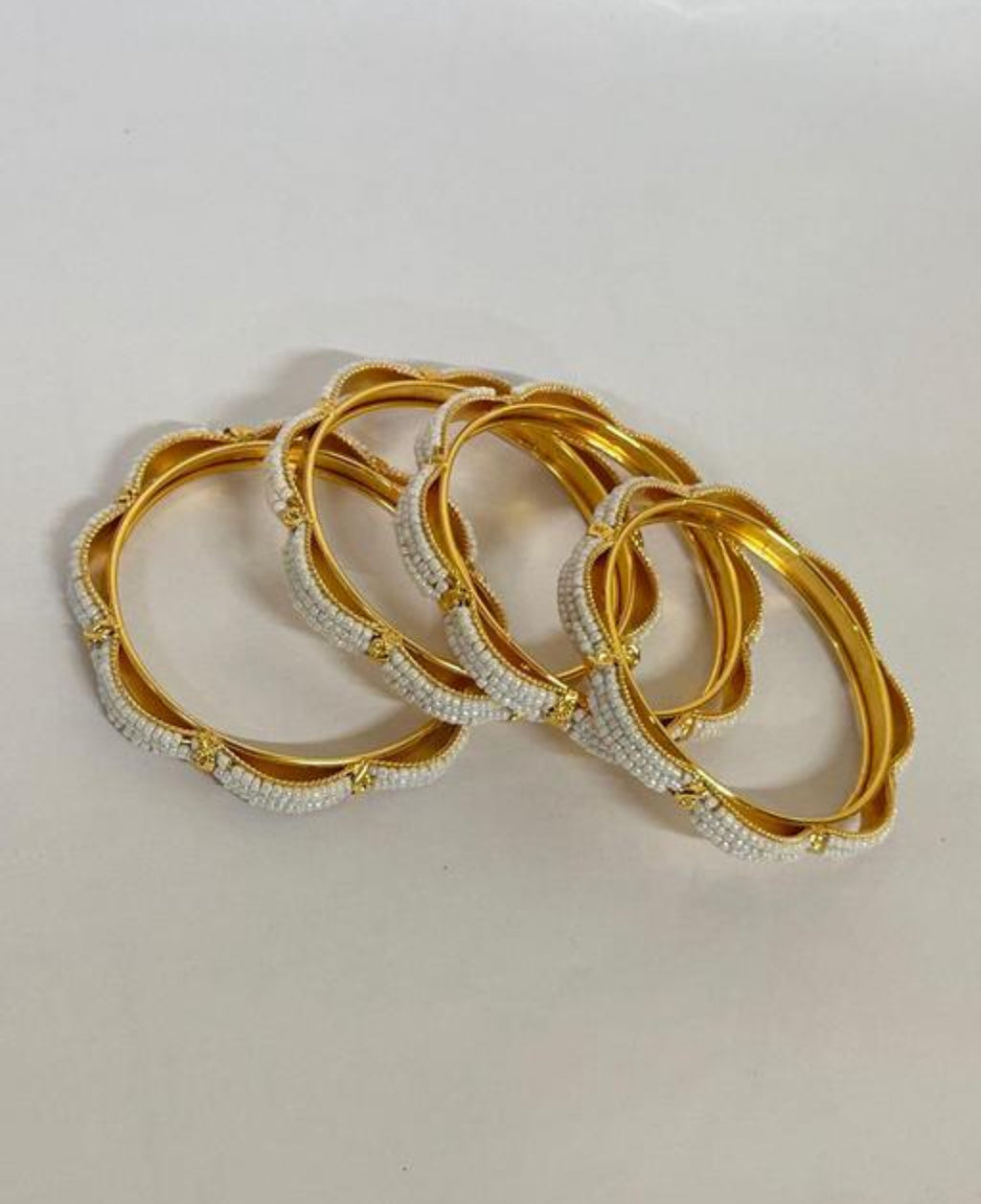 White Pearl Bangles