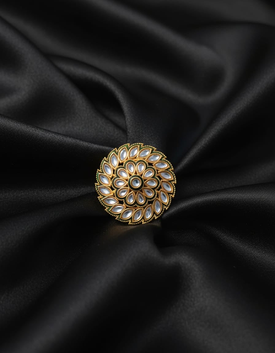 Meenakari Kundan Ring
