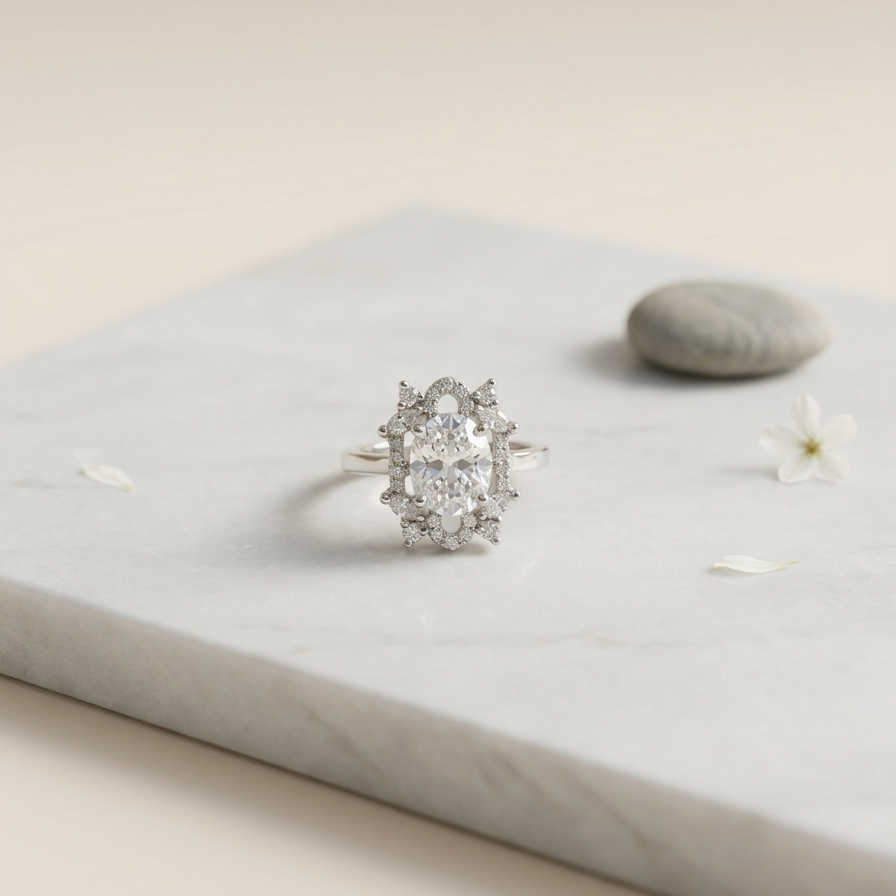 Cubic Zirconia Cuff Ring