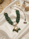 Meraki AD Stone Kundan Choker Set with Beads
