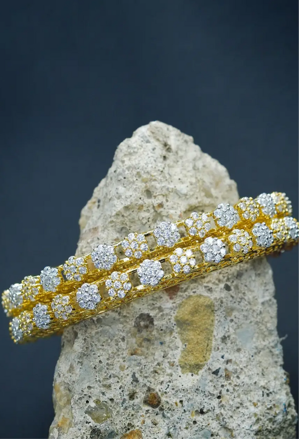 Diamond Studded Pacheli Bangles