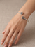 Oxidized Silver Plated Flowered Shaped Bracelet