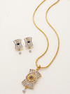 Blue Stone AD Pendant Set